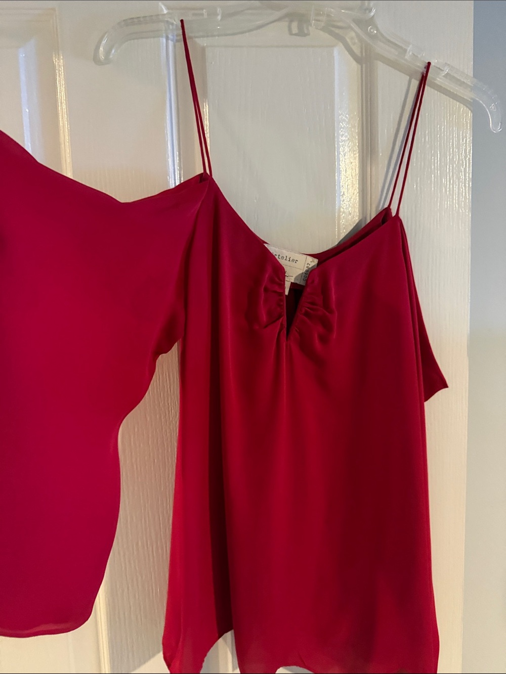 Nicole Miller Magenta One-Shoulder & Double-Spaghetti Strap Cami